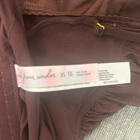 NWT UO Out From Under Jazz Club Lace Trim Corset in Chocolate XL - Picture 7 of 8